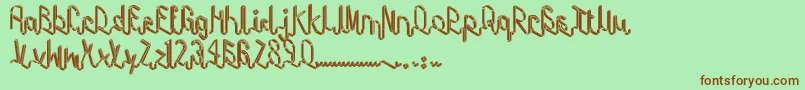 Tape Font – Brown Fonts on Green Background