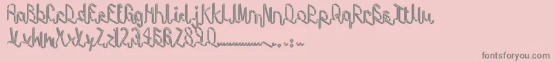 Tape-Schriftart – Graue Schriften auf rosa Hintergrund