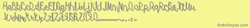 Tape Font – Gray Fonts on Yellow Background