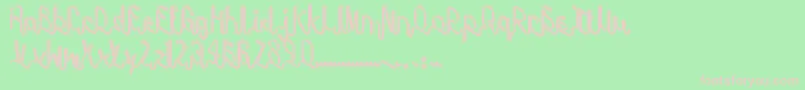 Tape Font – Pink Fonts on Green Background