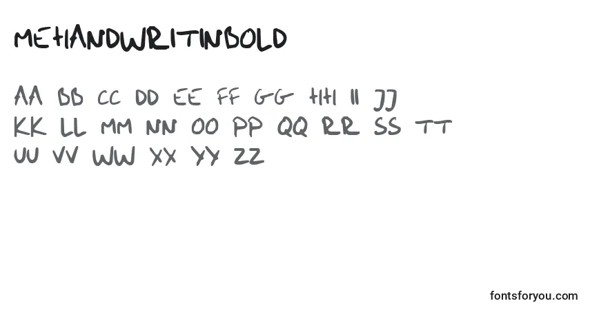 MeHandwritinBold Font – alphabet, numbers, special characters