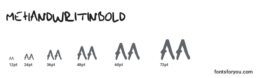 Размеры шрифта MeHandwritinBold