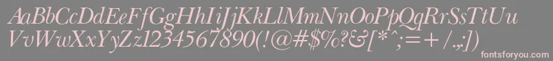 PasmacItalic Font – Pink Fonts on Gray Background