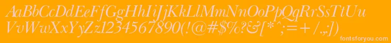 PasmacItalic Font – Pink Fonts on Orange Background