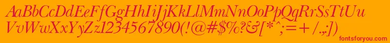 Шрифт PasmacItalic – красные шрифты на оранжевом фоне