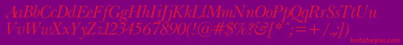 PasmacItalic Font – Red Fonts on Purple Background