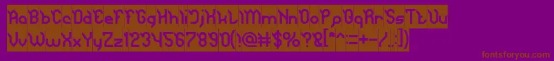 Czcionka JaguarInverse – brązowe czcionki na fioletowym tle