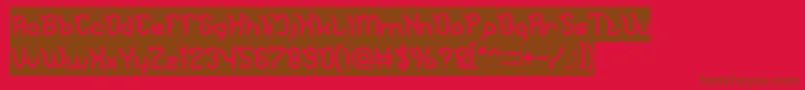 Police JaguarInverse – polices brunes sur fond rouge
