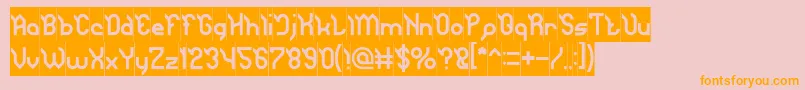 fuente JaguarInverse – Fuentes Naranjas Sobre Fondo Rosa