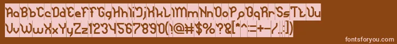 JaguarInverse Font – Pink Fonts on Brown Background