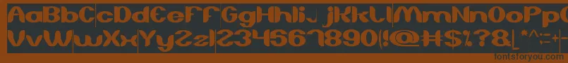 Czcionka AboutYouInverse – czarne czcionki na brązowym tle