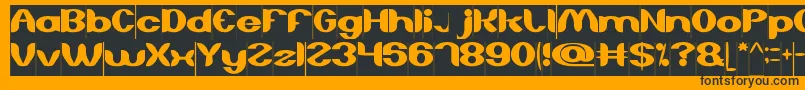 AboutYouInverse-Schriftart – Schwarze Schriften auf orangefarbenem Hintergrund