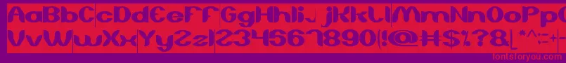 フォントAboutYouInverse – 紫の背景に赤い文字