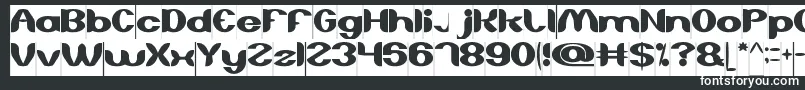 Шрифт AboutYouInverse – белые шрифты на чёрном фоне