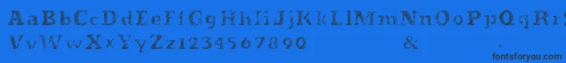 Evanescente Font – Black Fonts on Blue Background