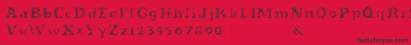 Evanescente Font – Black Fonts on Red Background