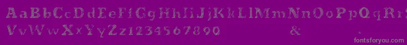 フォントEvanescente – 紫の背景に灰色の文字