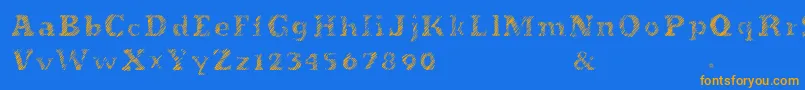 Fonte Evanescente – fontes laranjas em um fundo azul