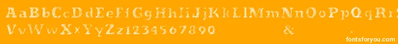 Evanescente Font – White Fonts on Orange Background