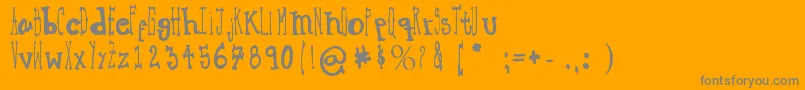 Macbeth Font – Gray Fonts on Orange Background