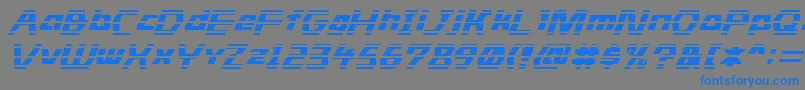 Stride-Schriftart – Blaue Schriften auf grauem Hintergrund