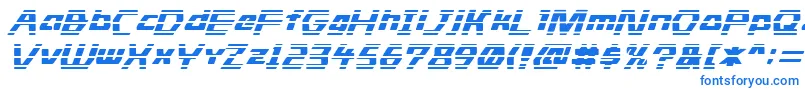 フォントStride – 白い背景に青い文字