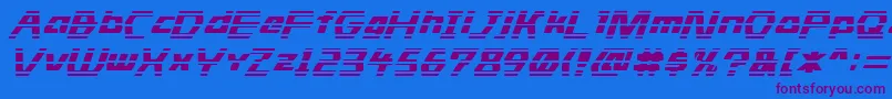 Stride Font – Purple Fonts on Blue Background