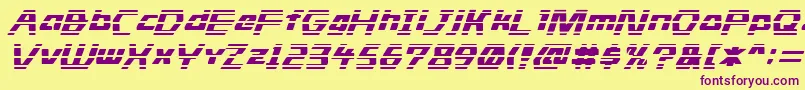 Stride Font – Purple Fonts on Yellow Background