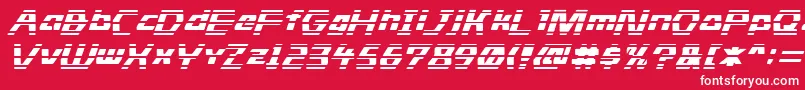 Stride Font – White Fonts on Red Background