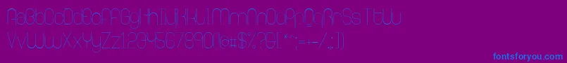 RingerExtralight Font – Blue Fonts on Purple Background