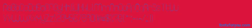 RingerExtralight Font – Blue Fonts on Red Background