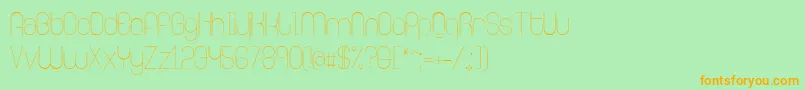 RingerExtralight Font – Orange Fonts on Green Background