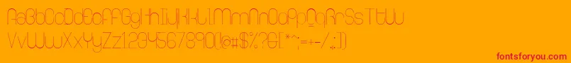 RingerExtralight Font – Red Fonts on Orange Background