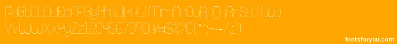 RingerExtralight Font – White Fonts on Orange Background