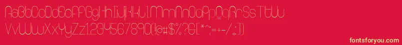 RingerExtralight Font – Yellow Fonts on Red Background