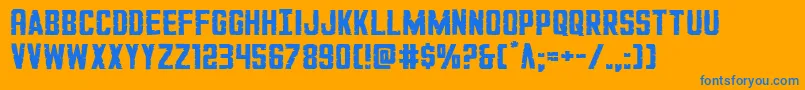 GiIncognitoexpand-Schriftart – Blaue Schriften auf orangefarbenem Hintergrund