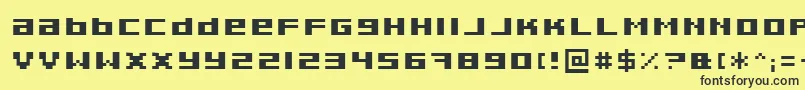 PixeldustExpandedBold Font – Black Fonts on Yellow Background