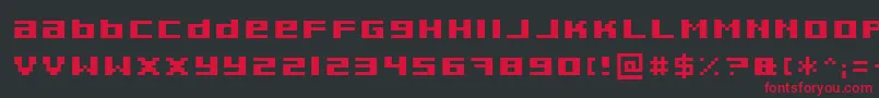 PixeldustExpandedBold Font – Red Fonts on Black Background