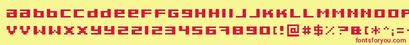 fuente PixeldustExpandedBold – Fuentes Rojas Sobre Fondo Amarillo