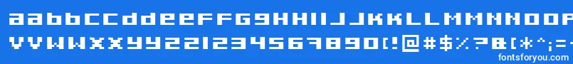 Шрифт PixeldustExpandedBold – белые шрифты на синем фоне