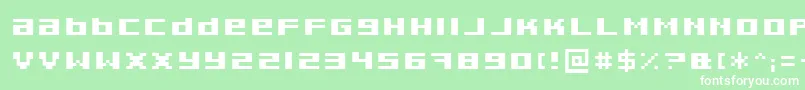 PixeldustExpandedBold Font – White Fonts on Green Background