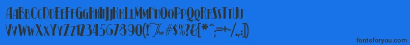 KismetNormal Font – Black Fonts on Blue Background