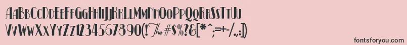 Шрифт KismetNormal – чёрные шрифты на розовом фоне