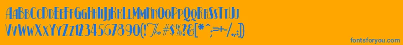 KismetNormal Font – Blue Fonts on Orange Background