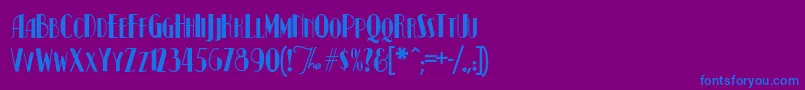 KismetNormal-fontti – siniset fontit violetilla taustalla