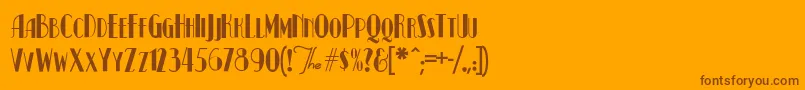 KismetNormal Font – Brown Fonts on Orange Background