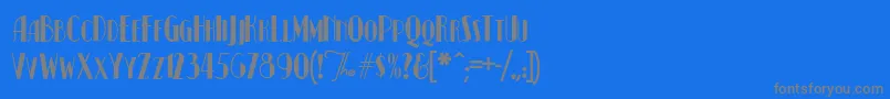 KismetNormal-fontti – harmaat kirjasimet sinisellä taustalla
