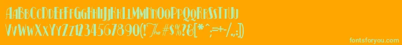KismetNormal Font – Green Fonts on Orange Background