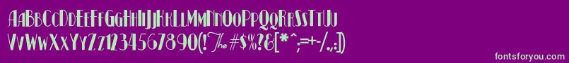 KismetNormal Font – Green Fonts on Purple Background