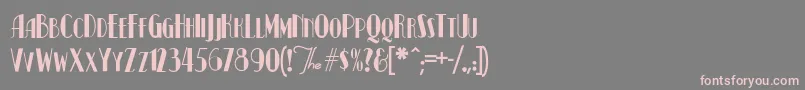 フォントKismetNormal – 灰色の背景にピンクのフォント